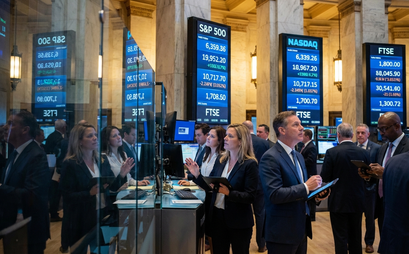 Major global stock indices trading environment