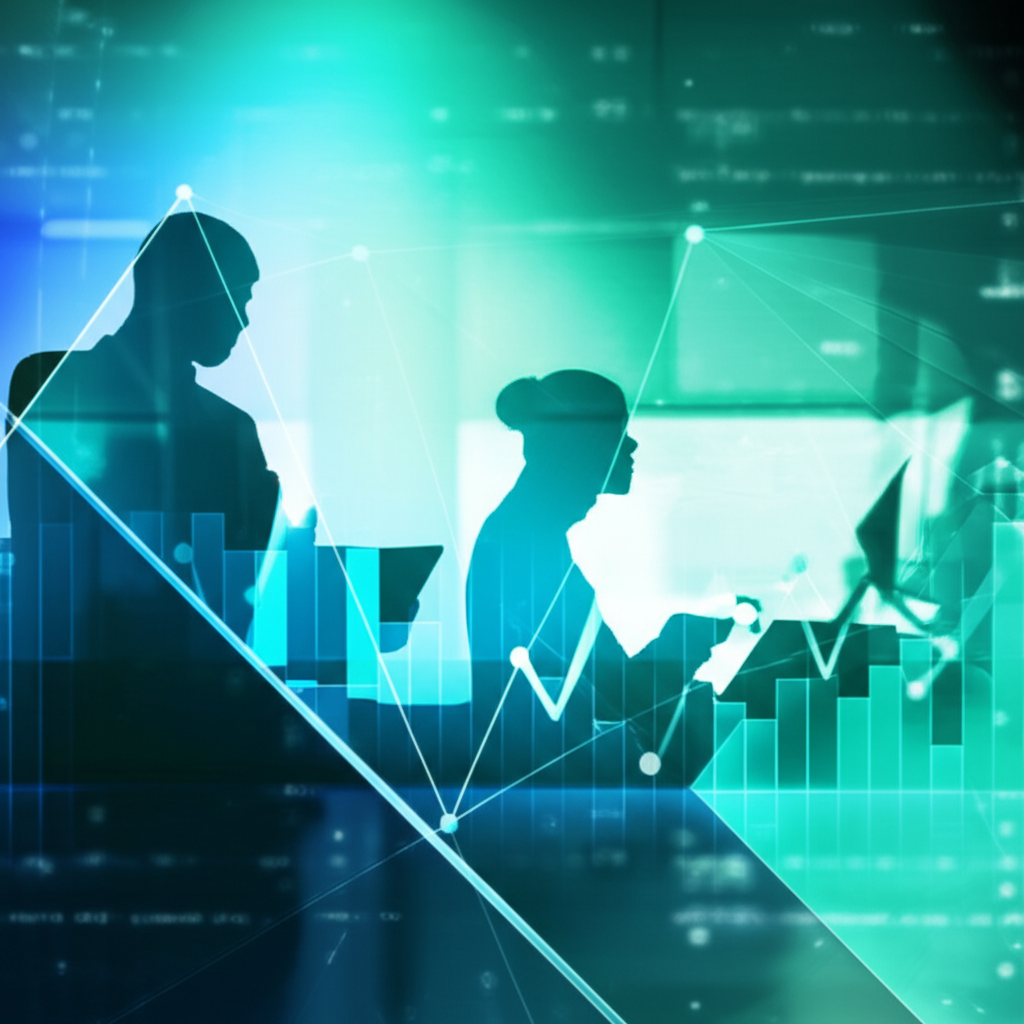 A team of professionals working on financial technology development