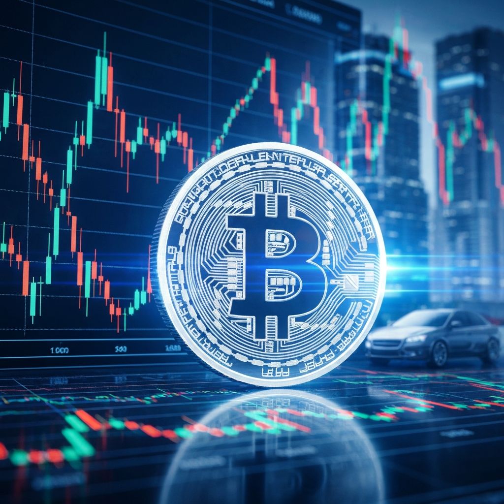 Cryptocurrency trading visualization with Bitcoin